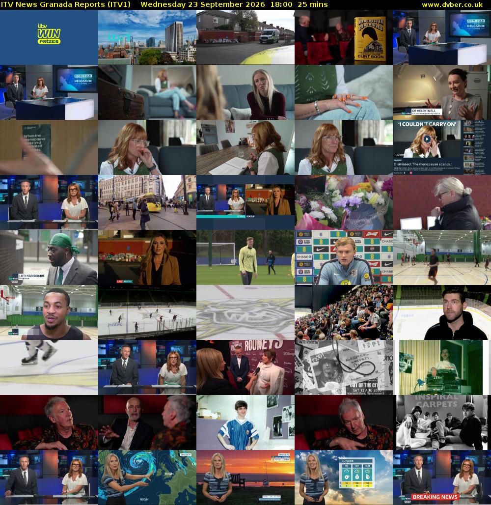 ITV News Granada Reports (ITV1) Wednesday 23 September 2026 18:00 - 18:25