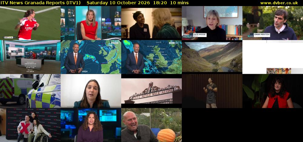 ITV News Granada Reports (ITV1) Saturday 10 October 2026 18:20 - 18:30