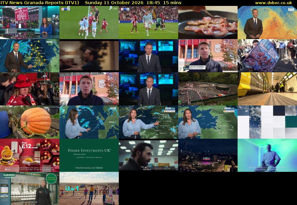 ITV News Granada Reports (ITV1) Sunday 11 October 2026 18:45 - 19:00