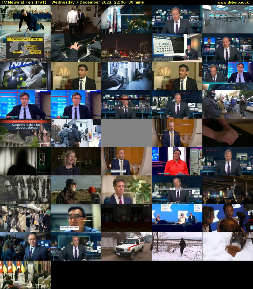 ITV News at Ten (ITV1) Wednesday 7 December 2022 22:00 - 22:30