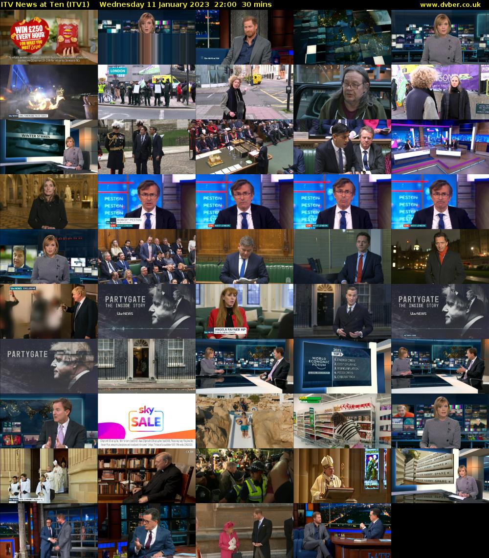 ITV News at Ten (ITV1) Wednesday 11 January 2023 22:00 - 22:30