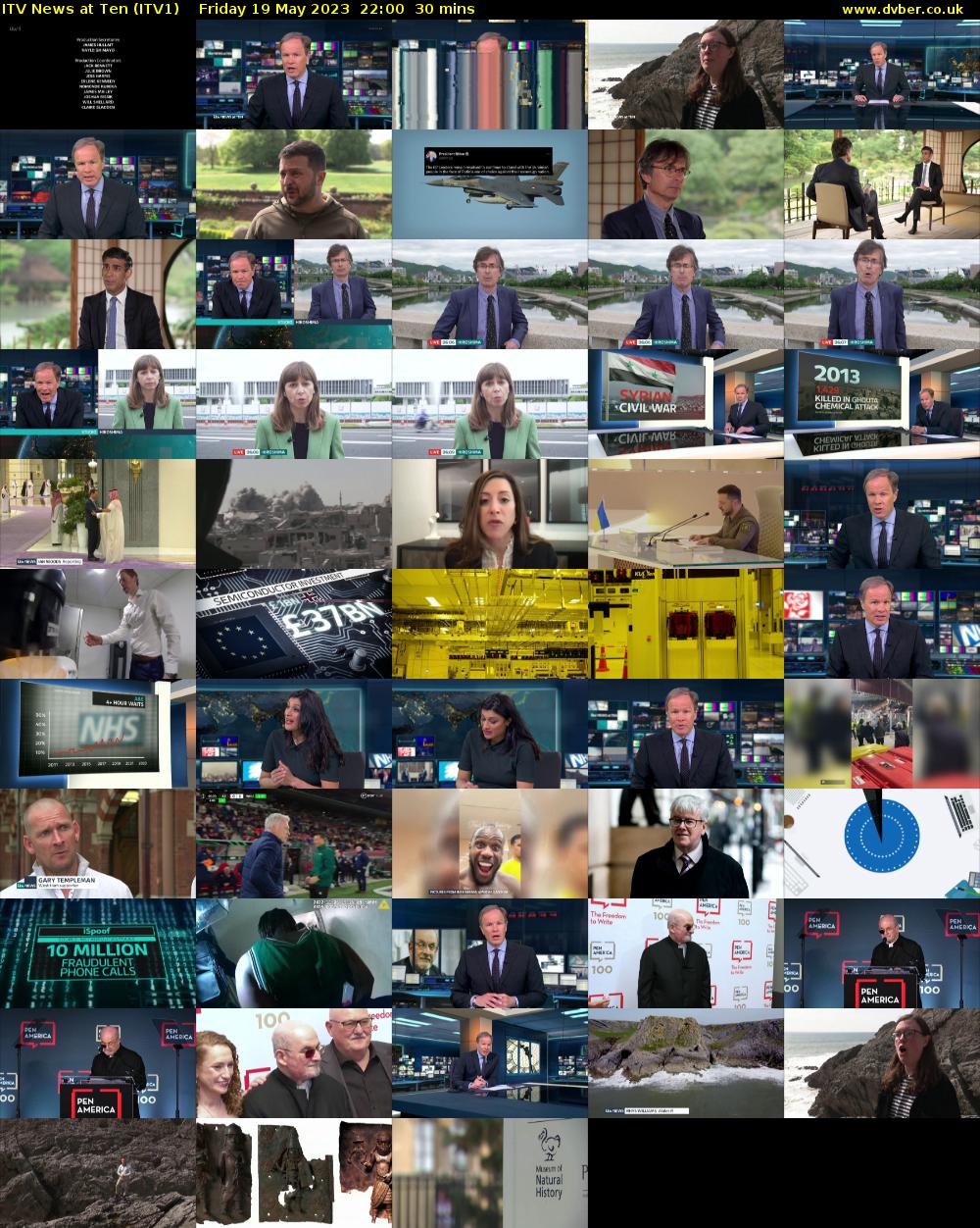 ITV News at Ten (ITV1) Friday 19 May 2023 22:00 - 22:30