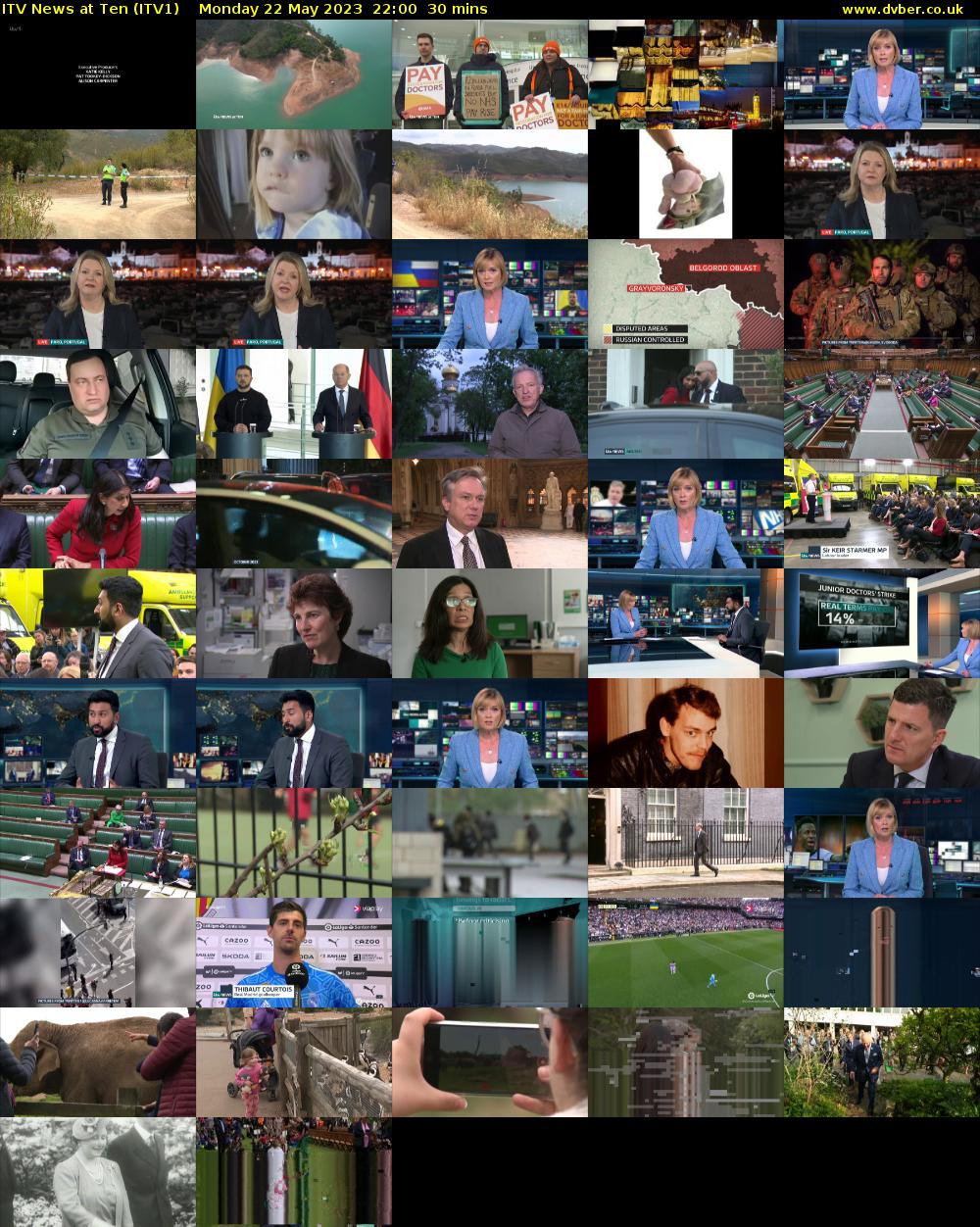 ITV News at Ten (ITV1) Monday 22 May 2023 22:00 - 22:30