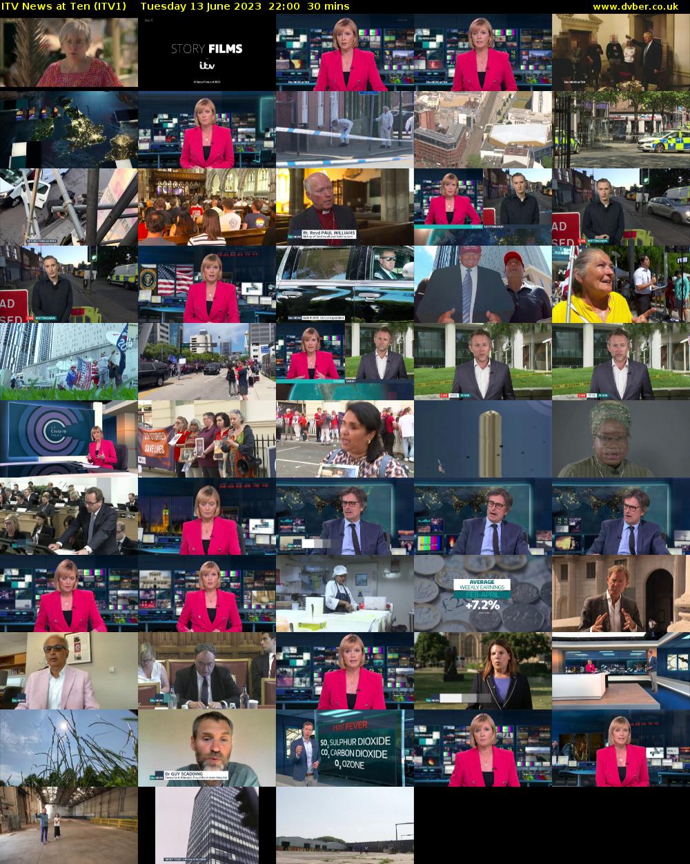 ITV News at Ten (ITV1) Tuesday 13 June 2023 22:00 - 22:30