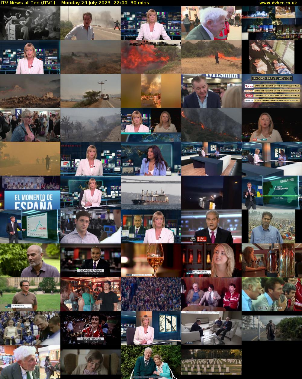 ITV News at Ten (ITV1) Monday 24 July 2023 22:00 - 22:30