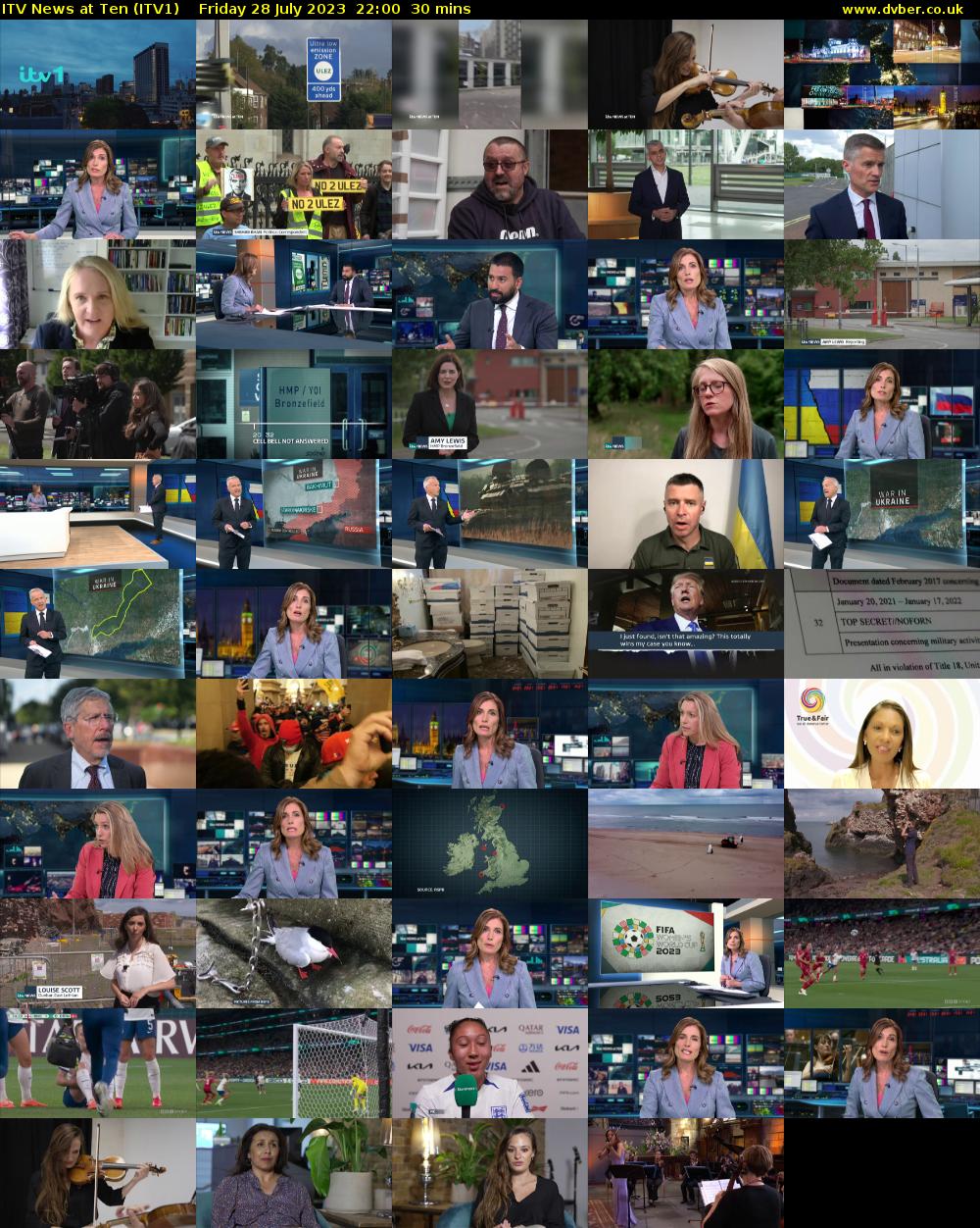 ITV News at Ten (ITV1) Friday 28 July 2023 22:00 - 22:30