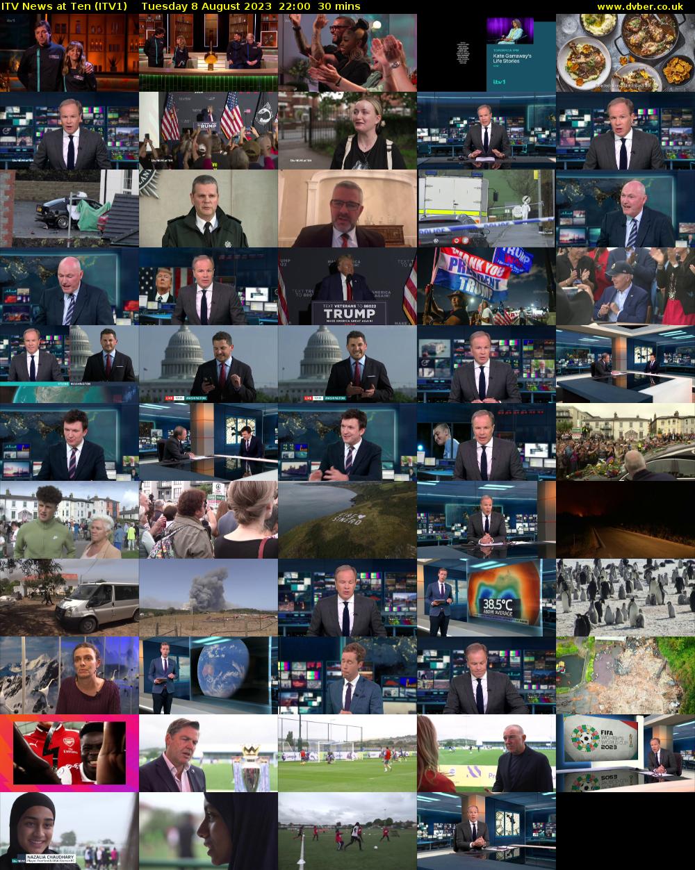 ITV News at Ten (ITV1) Tuesday 8 August 2023 22:00 - 22:30