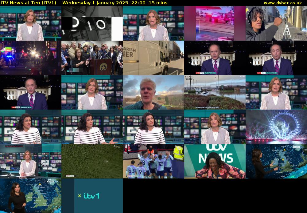 ITV News at Ten (ITV1) Wednesday 1 January 2025 22:00 - 22:15