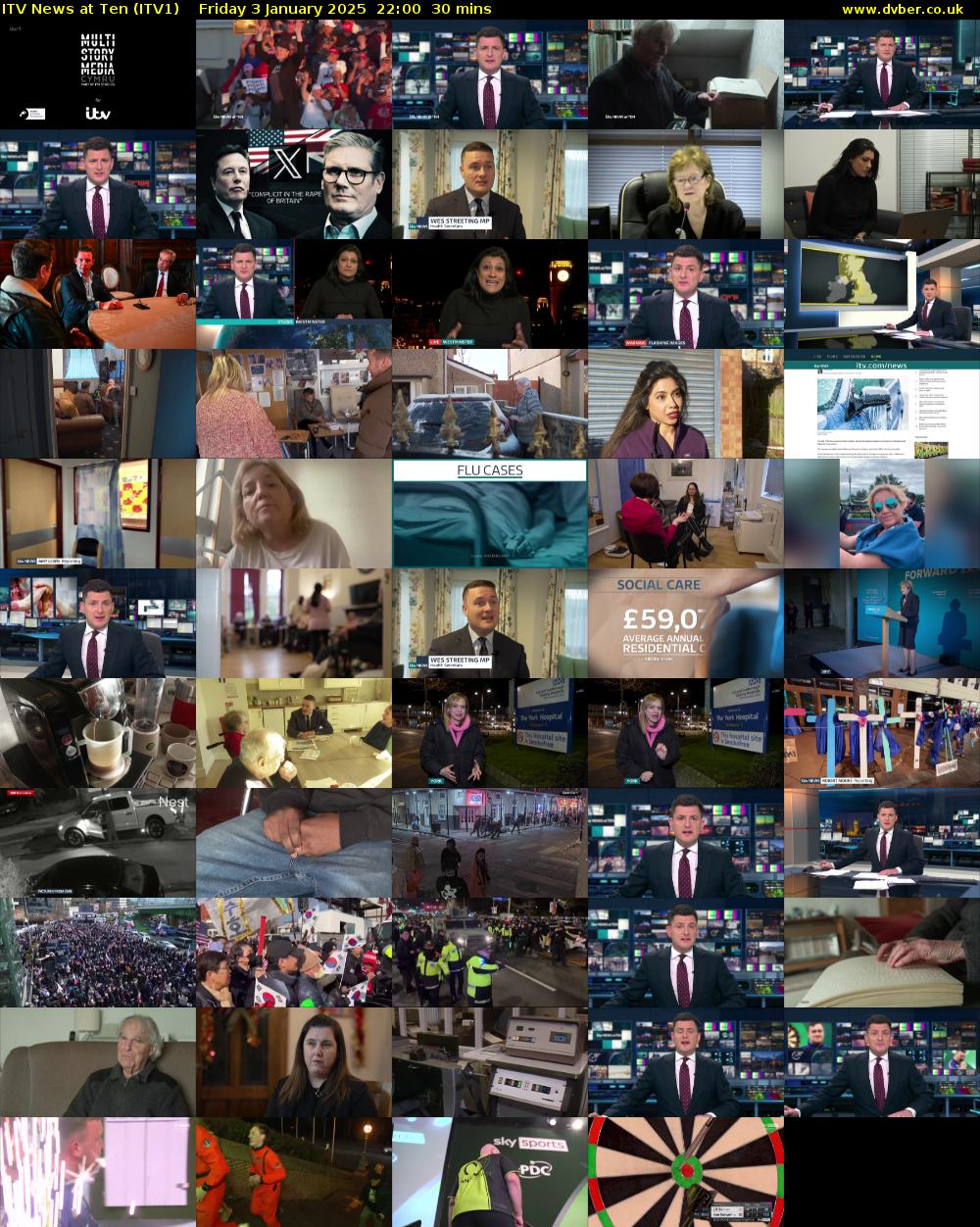 ITV News at Ten (ITV1) Friday 3 January 2025 22:00 - 22:30
