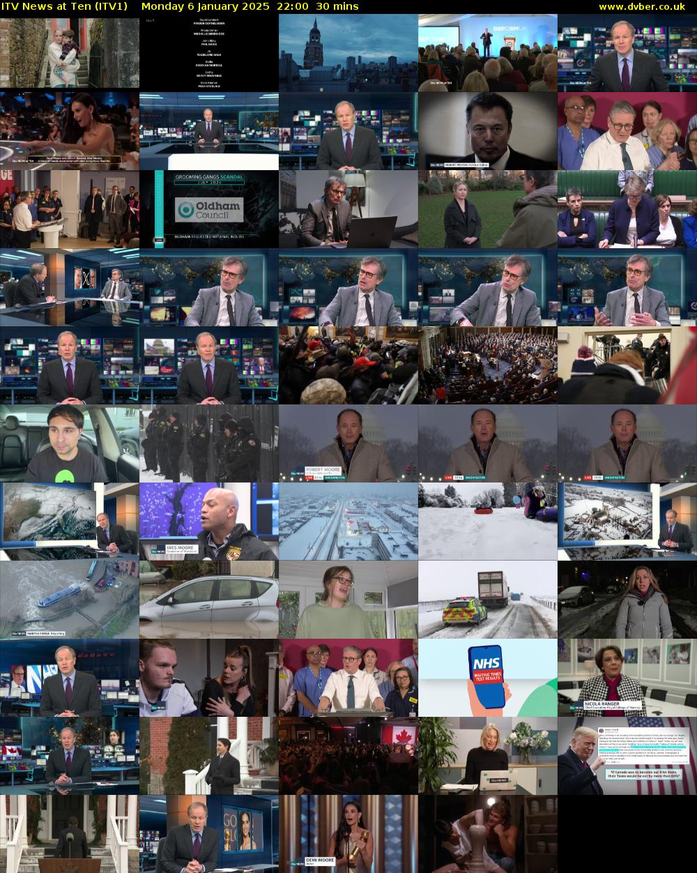 ITV News at Ten (ITV1) Monday 6 January 2025 22:00 - 22:30