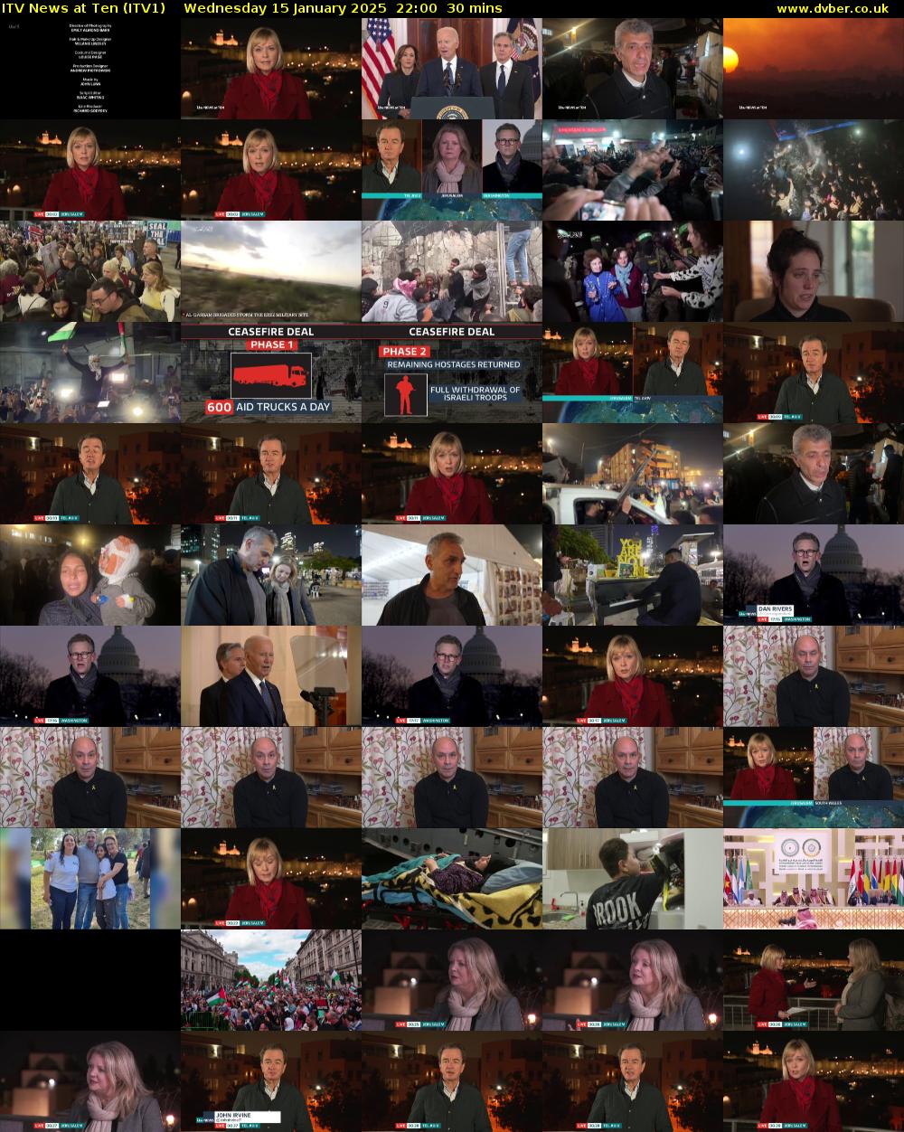 ITV News at Ten (ITV1) Wednesday 15 January 2025 22:00 - 22:30