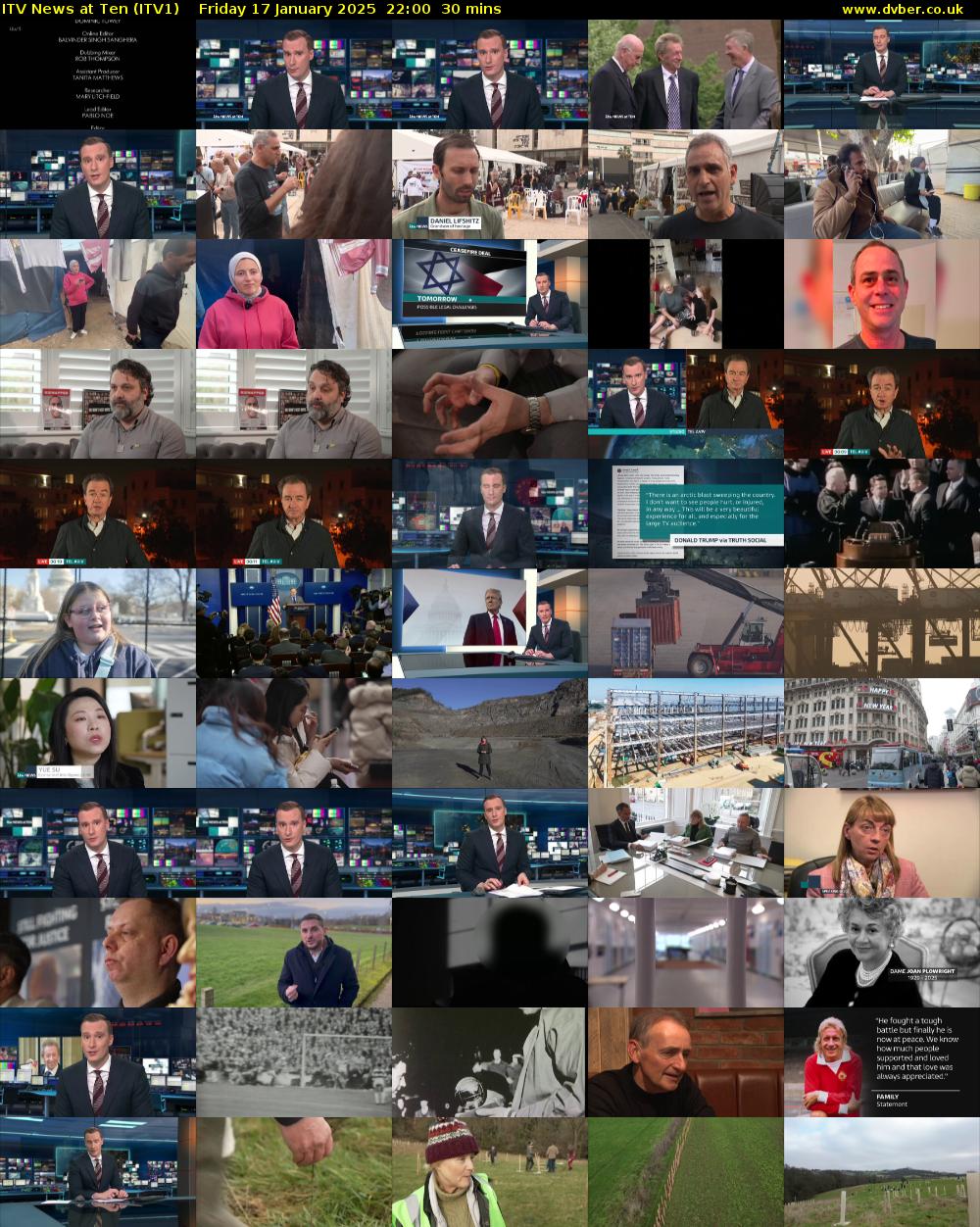 ITV News at Ten (ITV1) Friday 17 January 2025 22:00 - 22:30