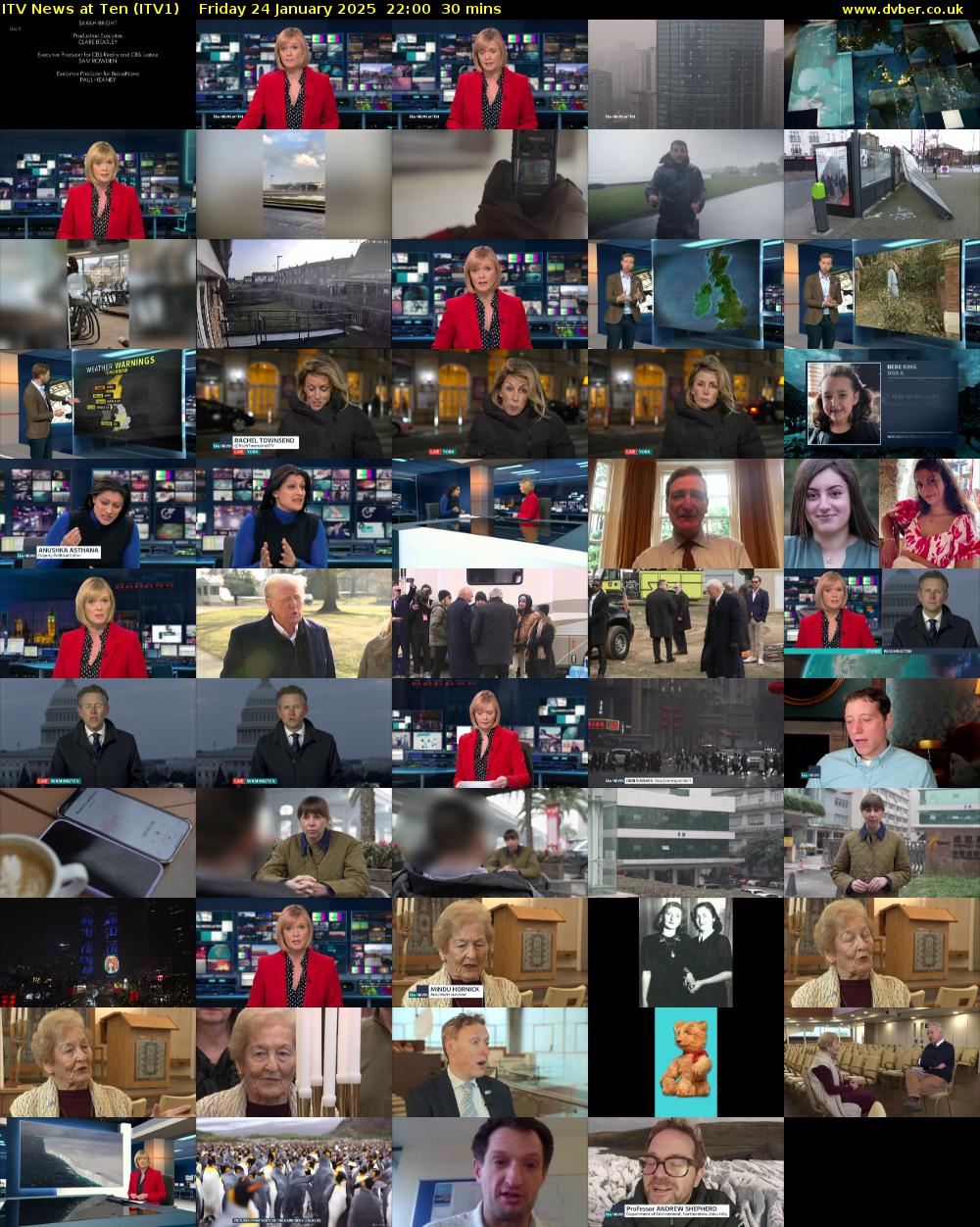 ITV News at Ten (ITV1) Friday 24 January 2025 22:00 - 22:30