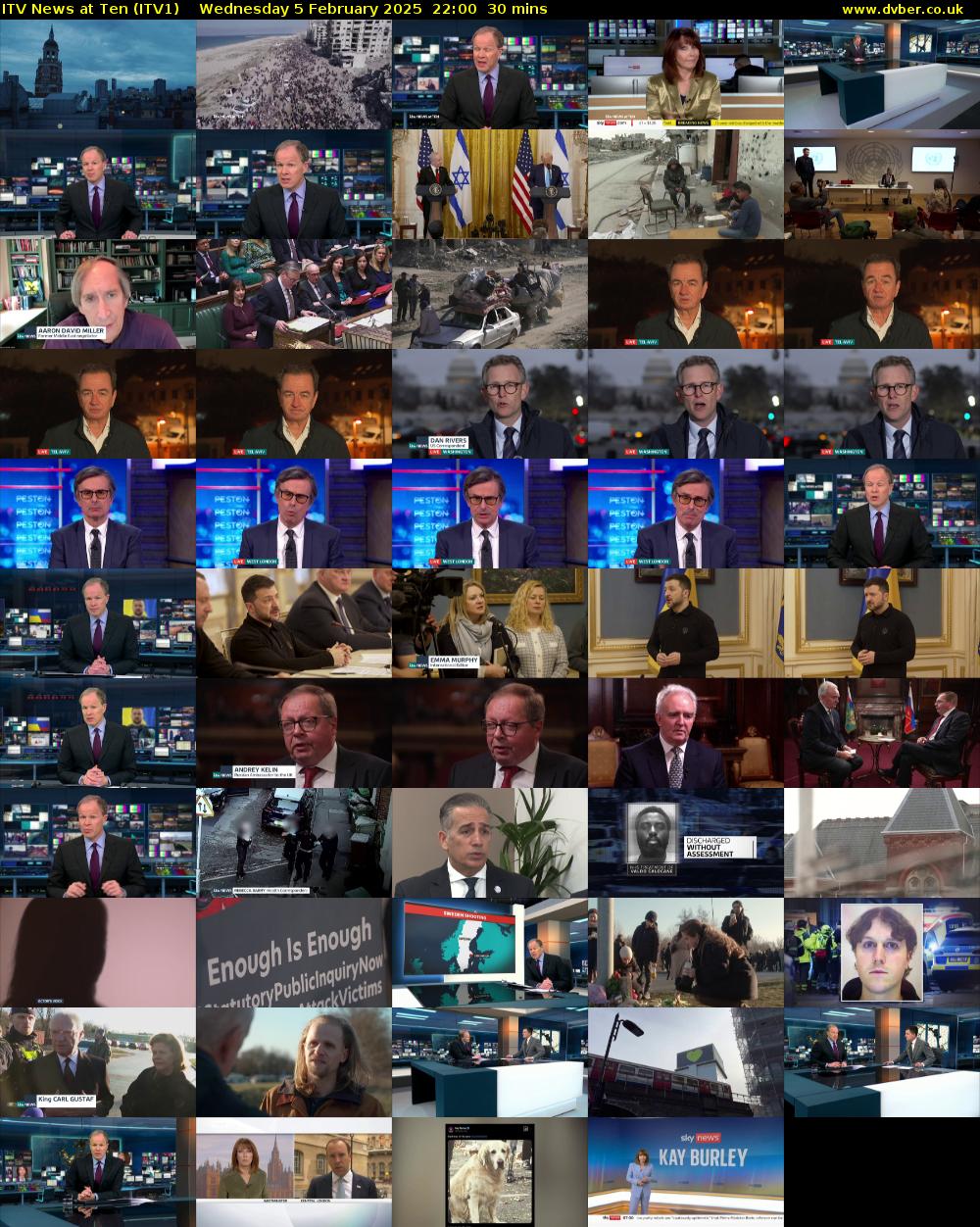 ITV News at Ten (ITV1) Wednesday 5 February 2025 22:00 - 22:30