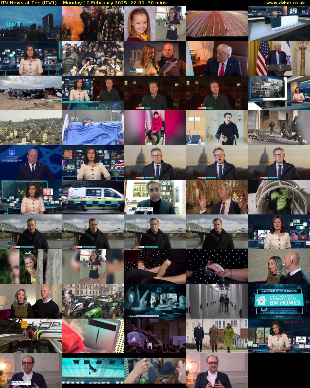 ITV News at Ten (ITV1) Monday 10 February 2025 22:00 - 22:30