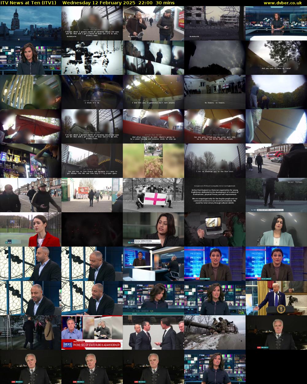 ITV News at Ten (ITV1) Wednesday 12 February 2025 22:00 - 22:30