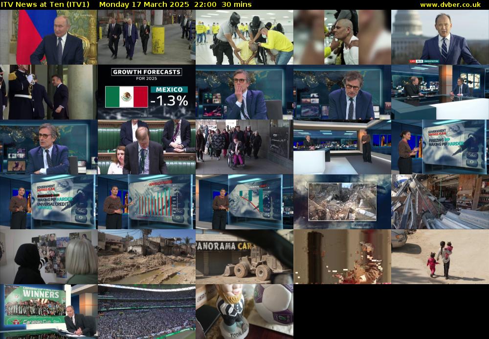 ITV News at Ten (ITV1) Monday 17 March 2025 22:00 - 22:30