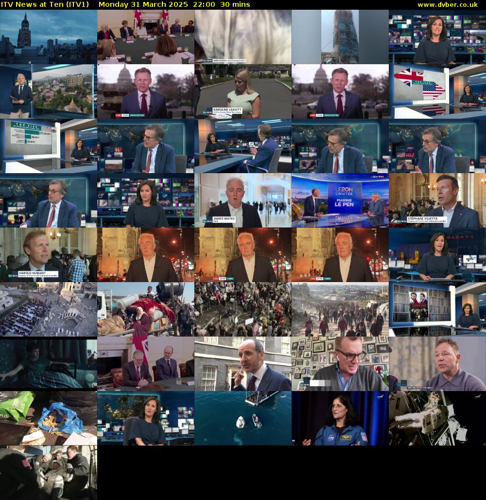 ITV News at Ten (ITV1) Monday 31 March 2025 22:00 - 22:30