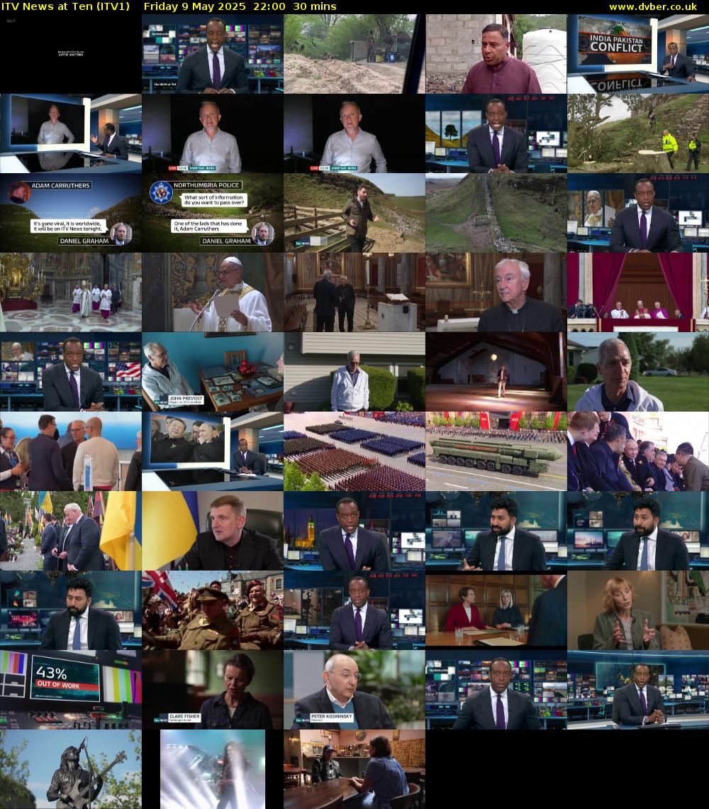 ITV News at Ten (ITV1) Friday 9 May 2025 22:00 - 22:30