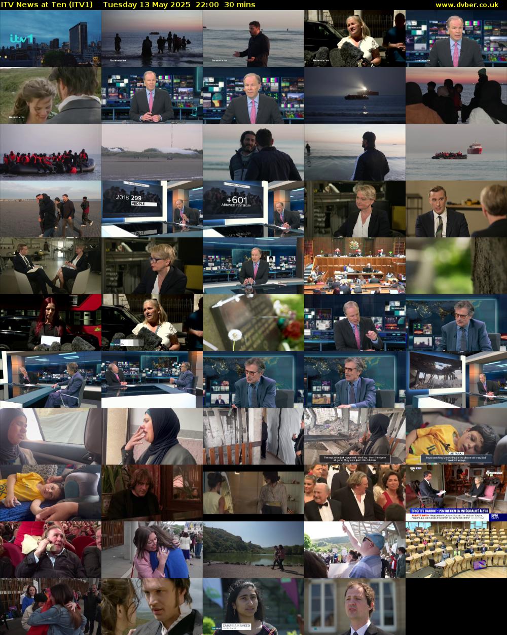 ITV News at Ten (ITV1) Tuesday 13 May 2025 22:00 - 22:30