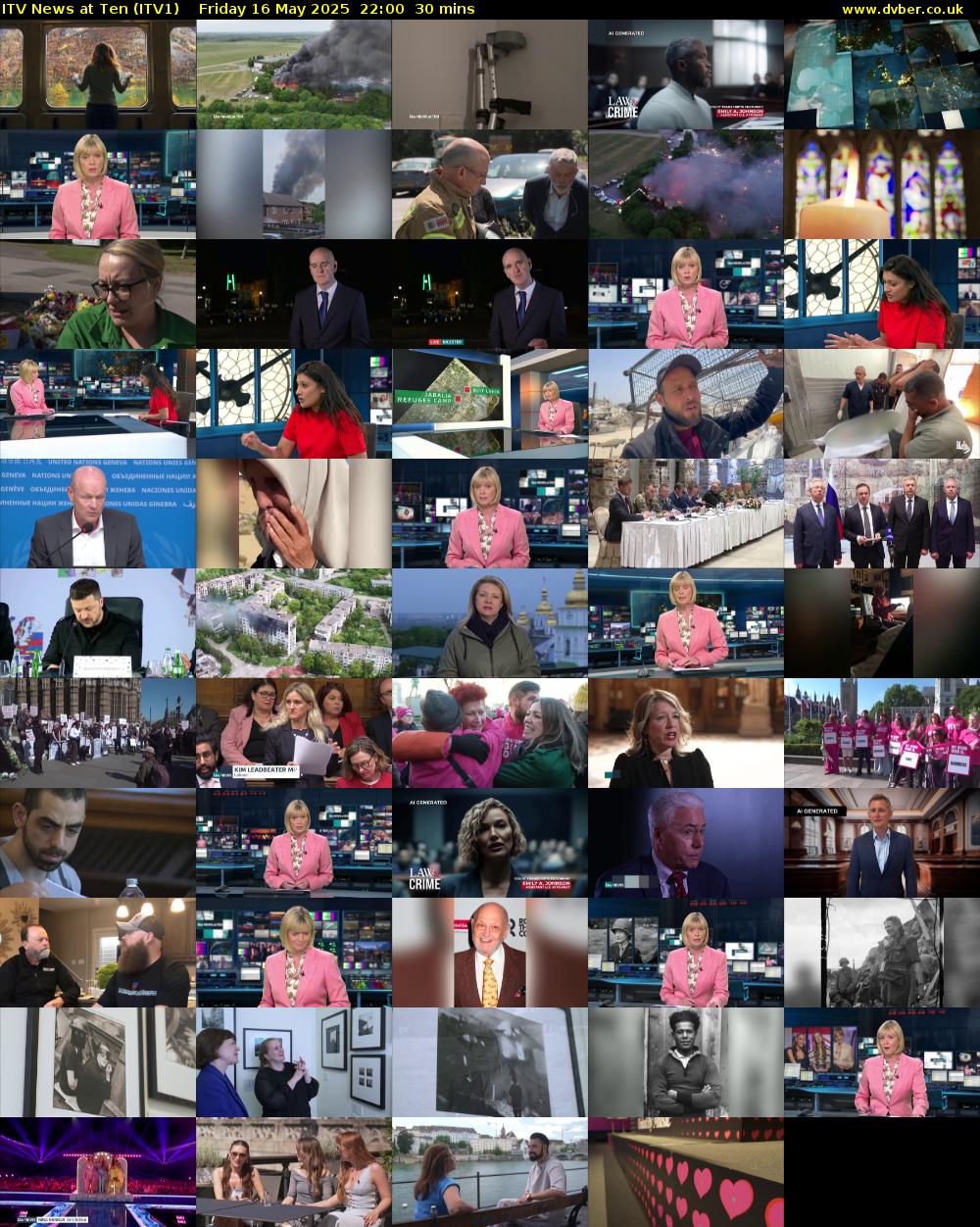 ITV News at Ten (ITV1) Friday 16 May 2025 22:00 - 22:30