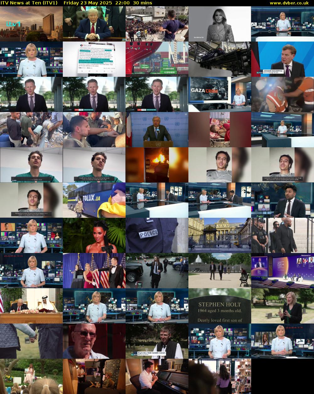 ITV News at Ten (ITV1) Friday 23 May 2025 22:00 - 22:30