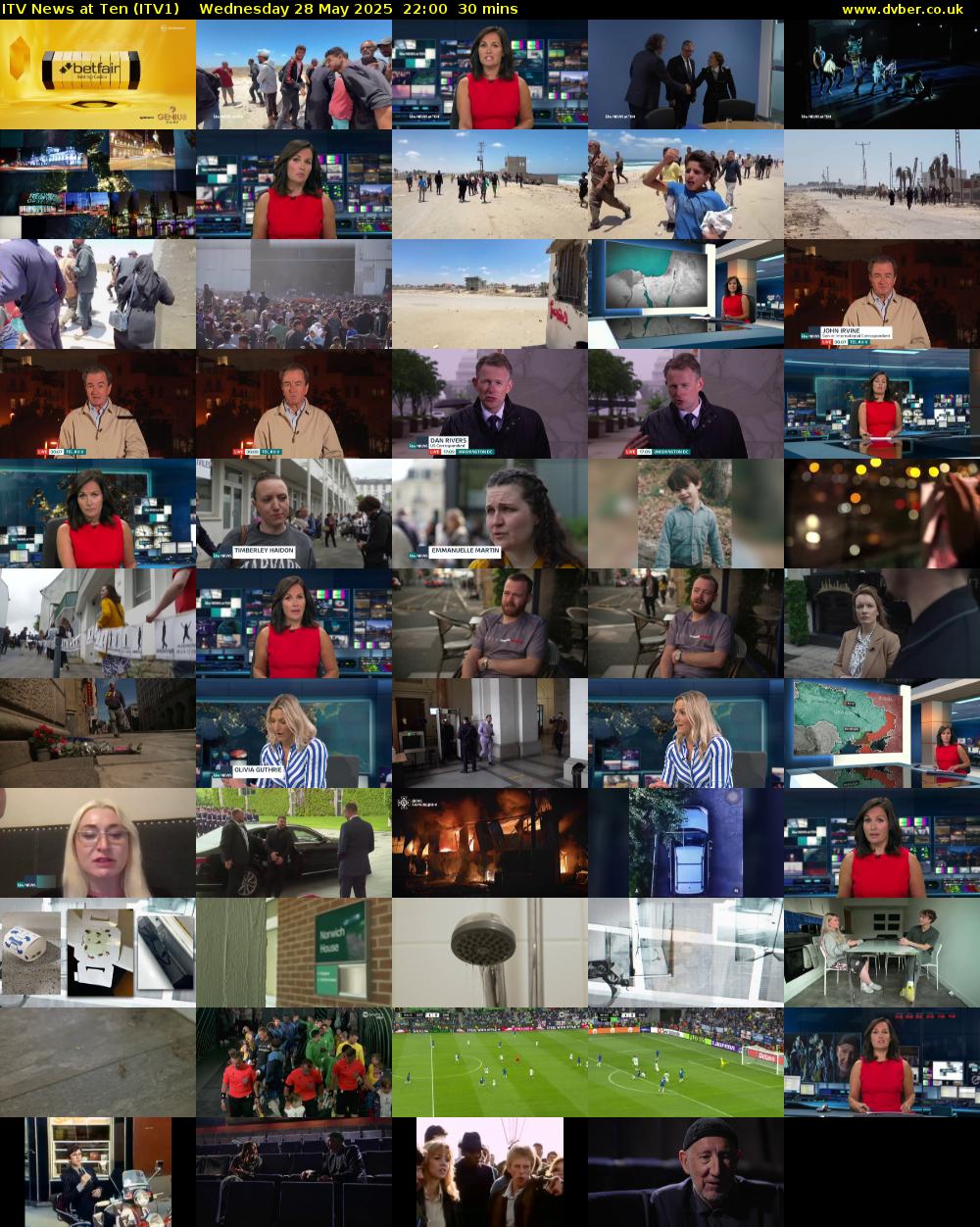 ITV News at Ten (ITV1) Wednesday 28 May 2025 22:00 - 22:30