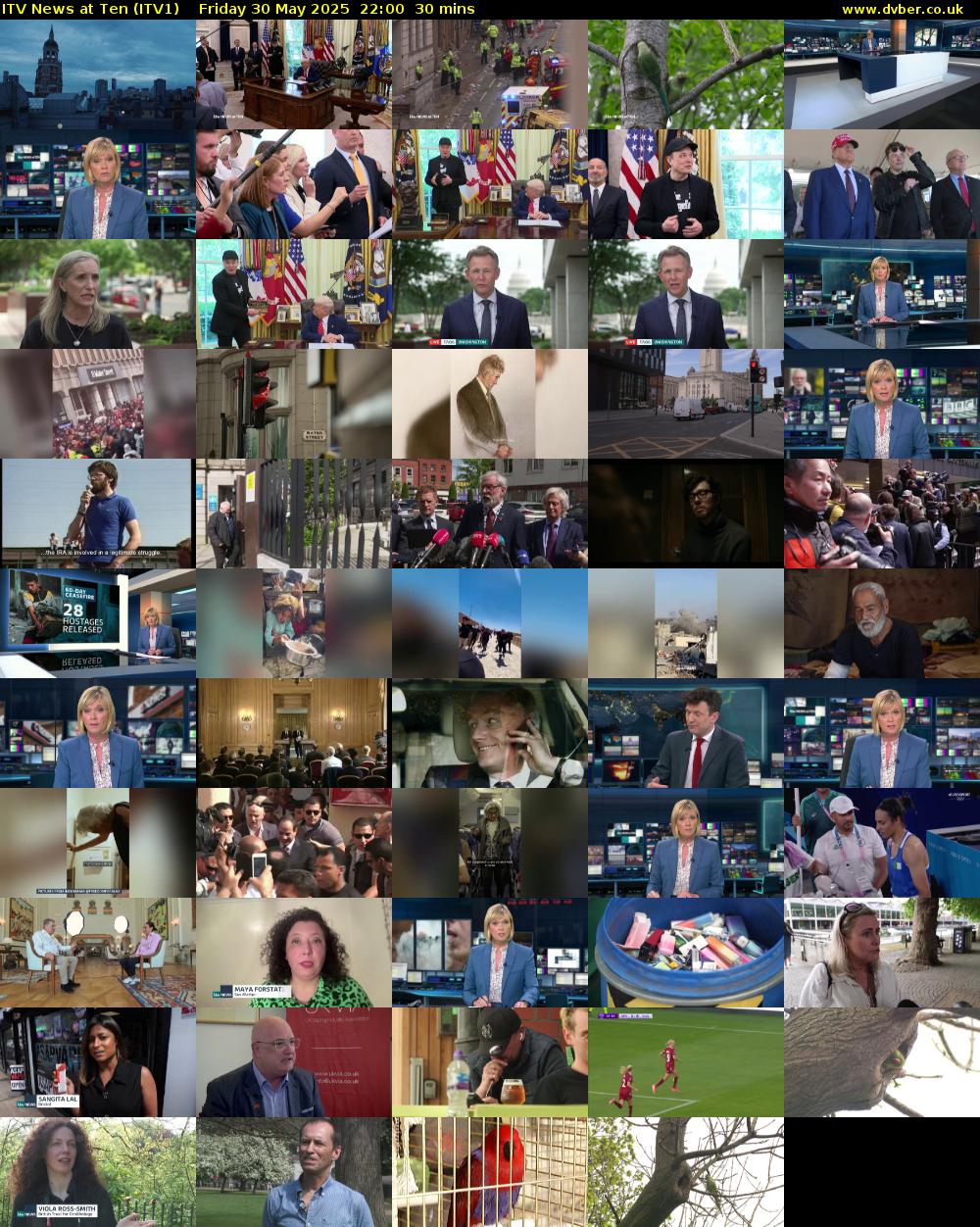 ITV News at Ten (ITV1) Friday 30 May 2025 22:00 - 22:30