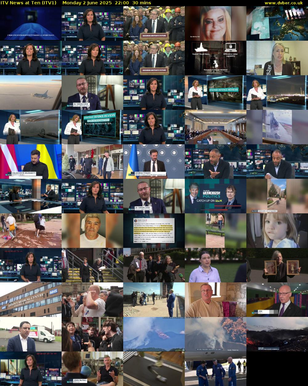 ITV News at Ten (ITV1) Monday 2 June 2025 22:00 - 22:30