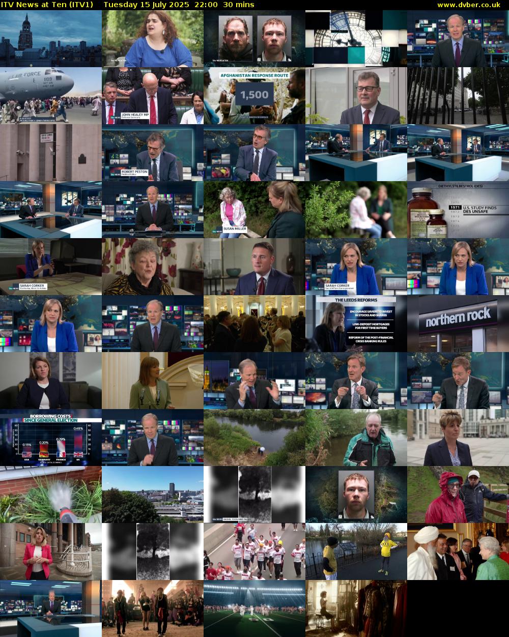 ITV News at Ten (ITV1) Tuesday 15 July 2025 22:00 - 22:30