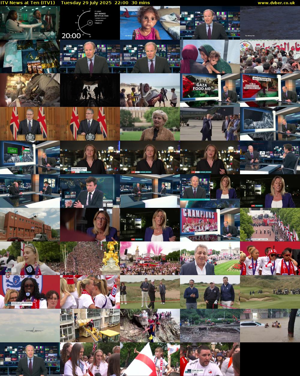ITV News at Ten (ITV1) Tuesday 29 July 2025 22:00 - 22:30