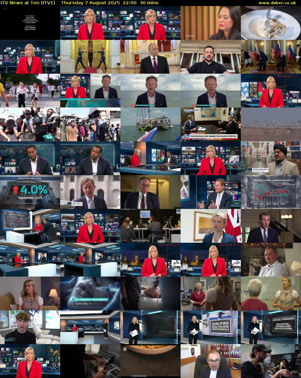 ITV News at Ten (ITV1) Thursday 7 August 2025 22:00 - 22:30