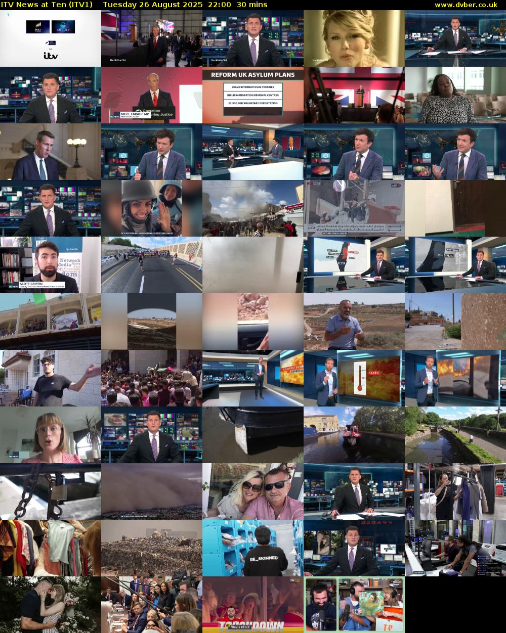 ITV News at Ten (ITV1) Tuesday 26 August 2025 22:00 - 22:30