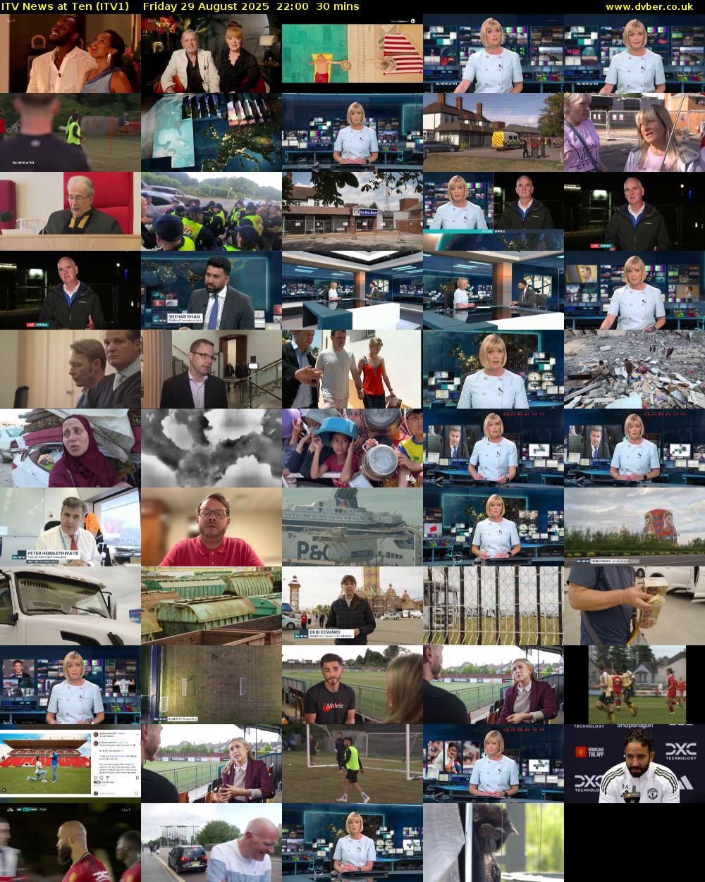 ITV News at Ten (ITV1) Friday 29 August 2025 22:00 - 22:30