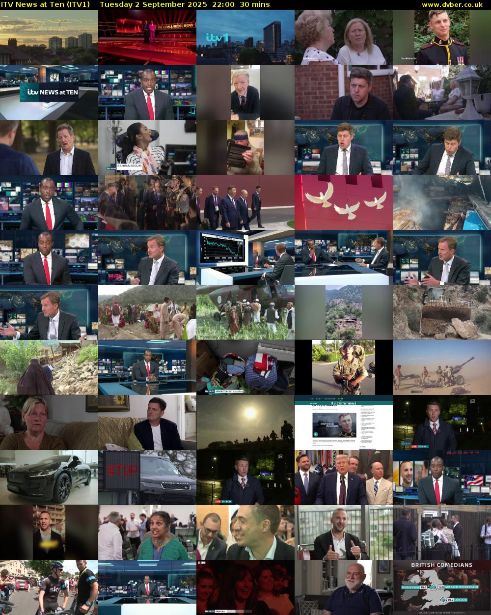 ITV News at Ten (ITV1) Tuesday 2 September 2025 22:00 - 22:30