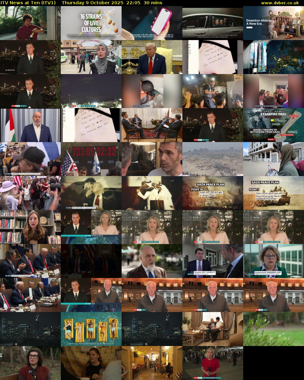 ITV News at Ten (ITV1) Thursday 9 October 2025 22:05 - 22:35