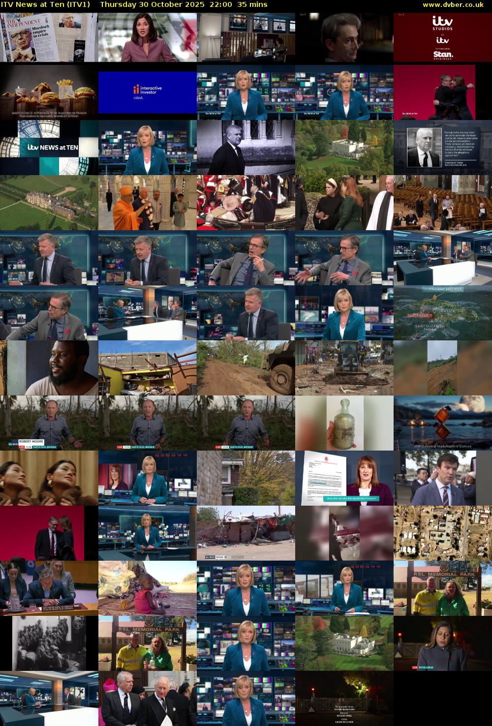 ITV News at Ten (ITV1) Thursday 30 October 2025 22:00 - 22:35