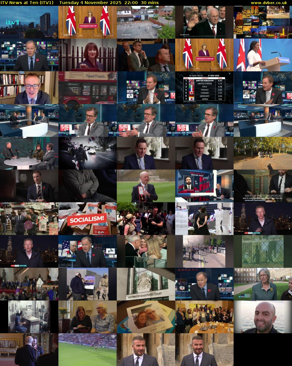 ITV News at Ten (ITV1) Tuesday 4 November 2025 22:00 - 22:30