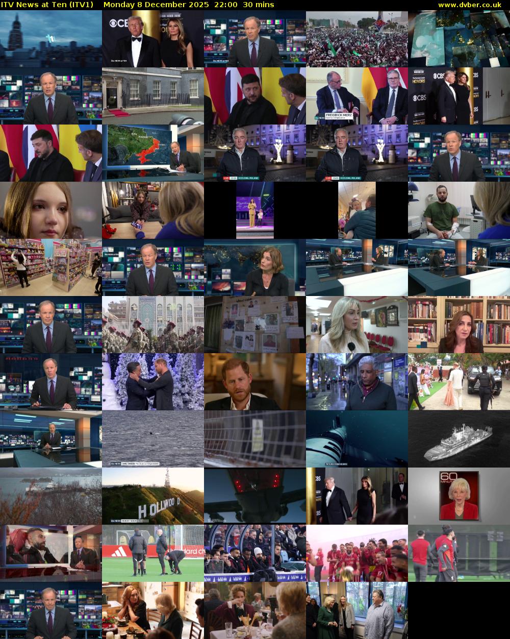 ITV News at Ten (ITV1) Monday 8 December 2025 22:00 - 22:30