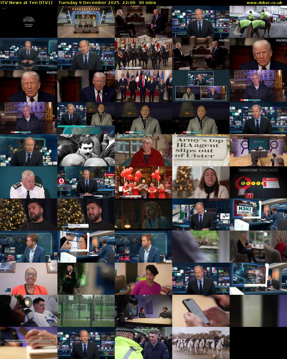 ITV News at Ten (ITV1) Tuesday 9 December 2025 22:00 - 22:30
