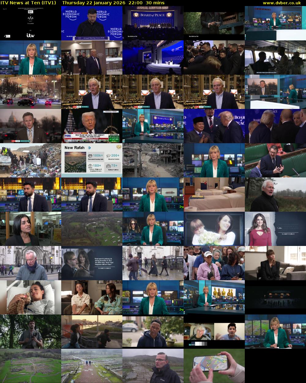 ITV News at Ten (ITV1) Thursday 22 January 2026 22:00 - 22:30
