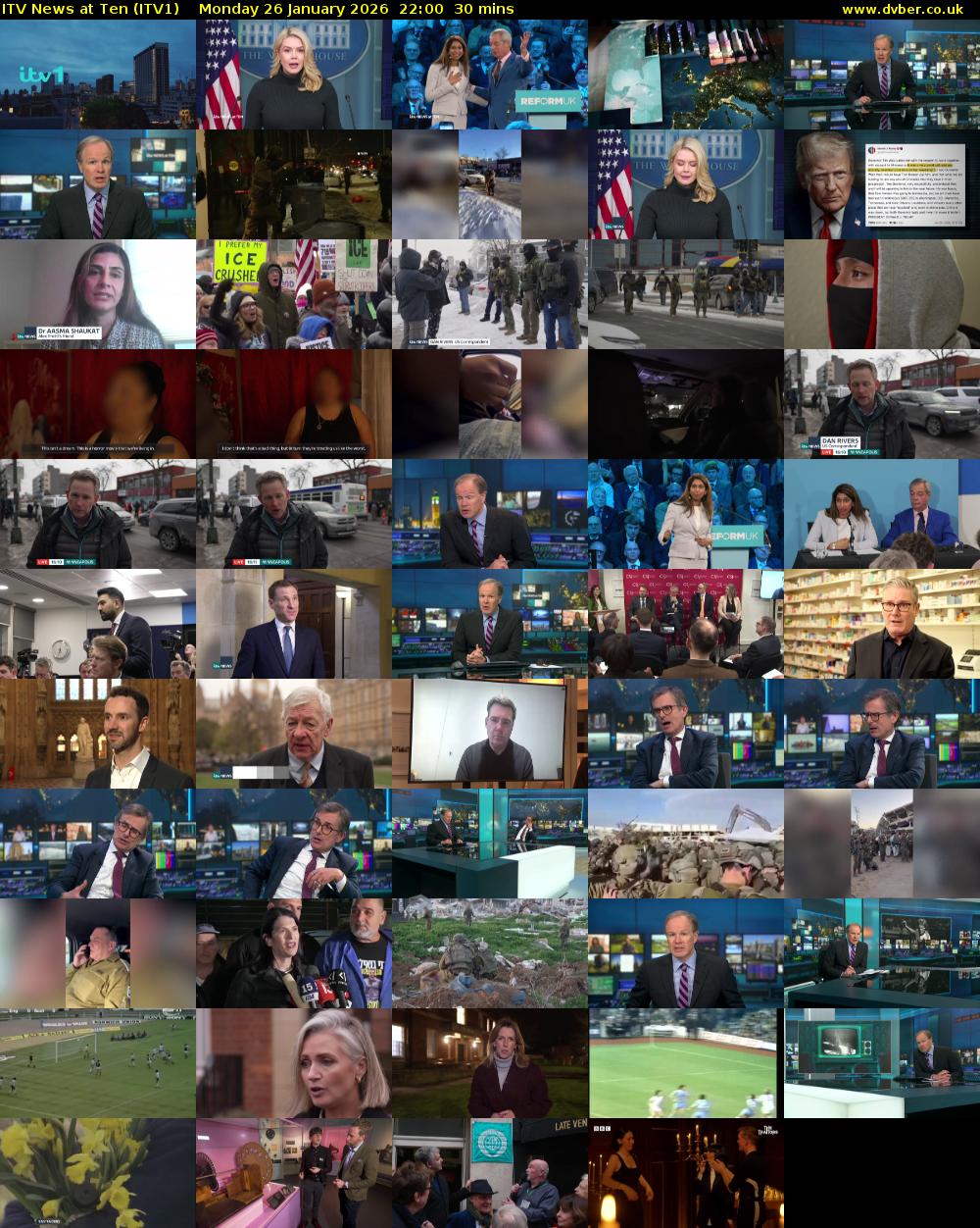 ITV News at Ten (ITV1) Monday 26 January 2026 22:00 - 22:30