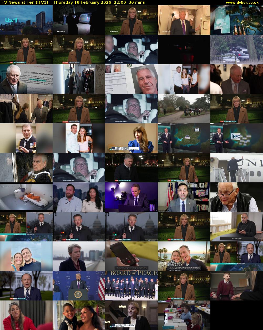 ITV News at Ten (ITV1) Thursday 19 February 2026 22:00 - 22:30