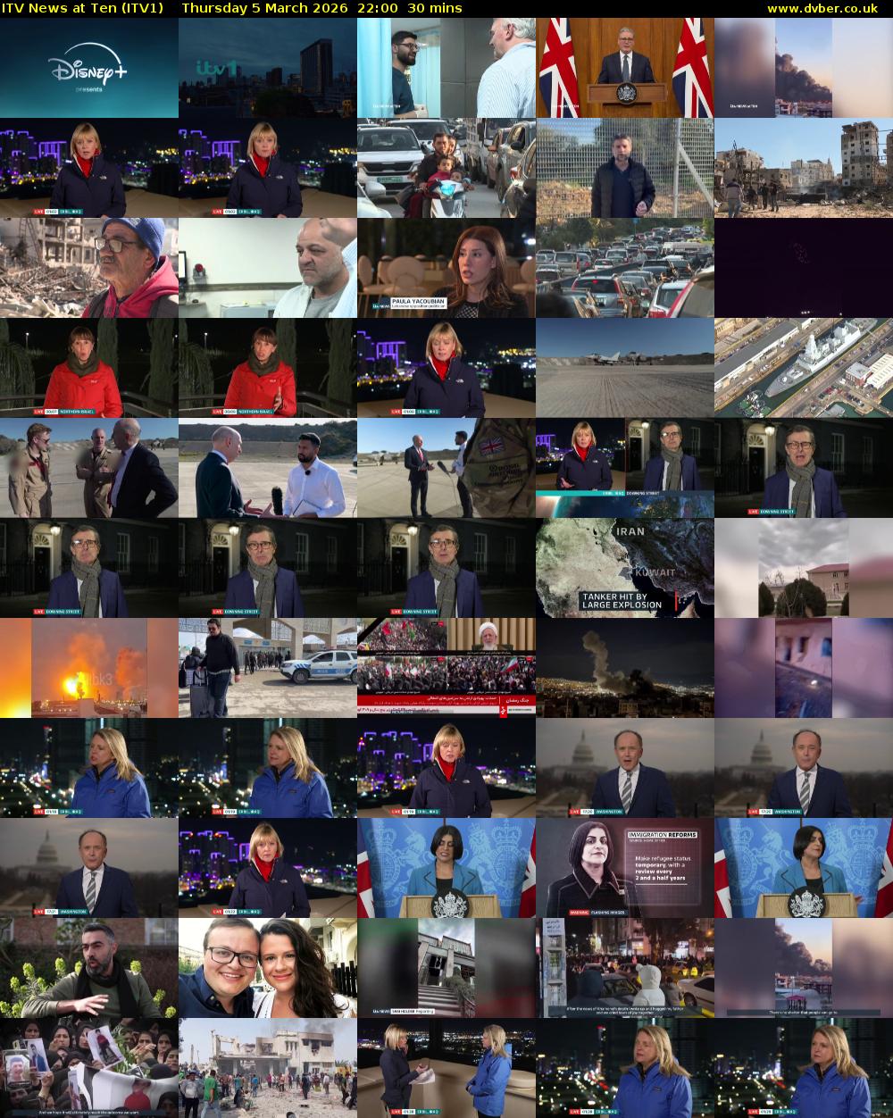 ITV News at Ten (ITV1) Thursday 5 March 2026 22:00 - 22:30