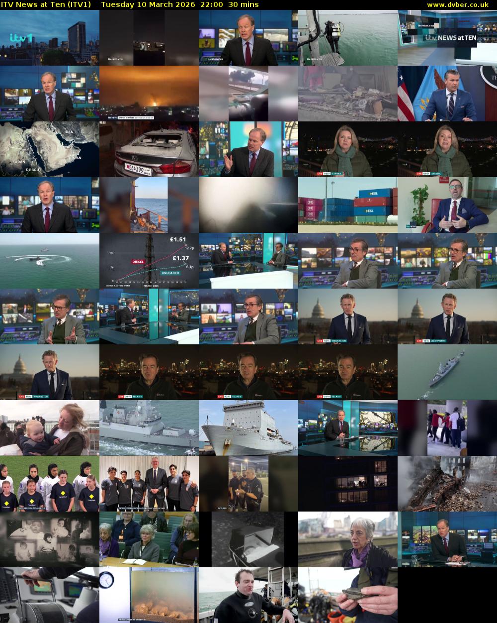 ITV News at Ten (ITV1) Tuesday 10 March 2026 22:00 - 22:30
