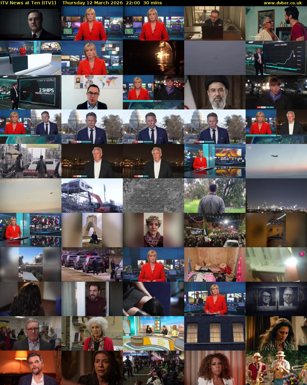 ITV News at Ten (ITV1) Thursday 12 March 2026 22:00 - 22:30