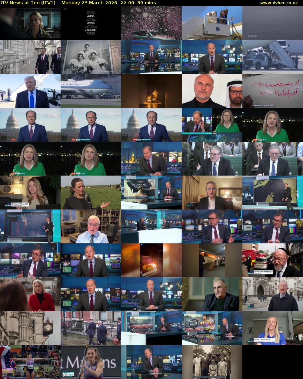 ITV News at Ten (ITV1) Monday 23 March 2026 22:00 - 22:30
