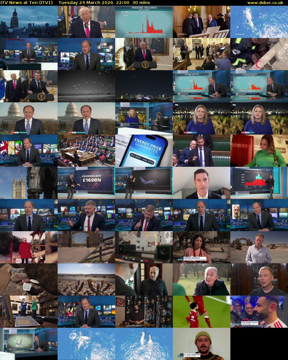 ITV News at Ten (ITV1) Tuesday 24 March 2026 22:00 - 22:30
