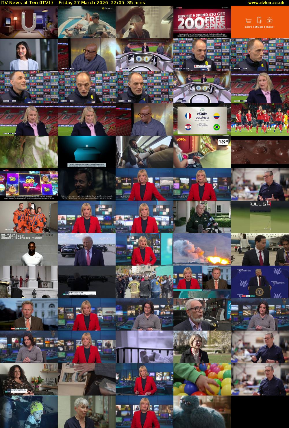 ITV News at Ten (ITV1) Friday 27 March 2026 22:05 - 22:40