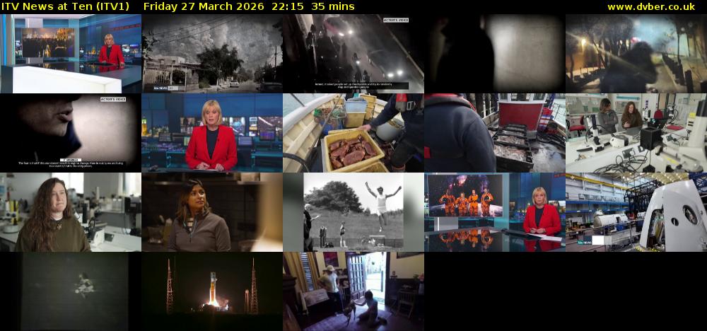 ITV News at Ten (ITV1) Friday 27 March 2026 22:15 - 22:50